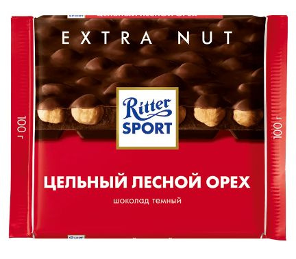 Шоколад Ritter Sport цельный лесной орех т/ш 100 гр